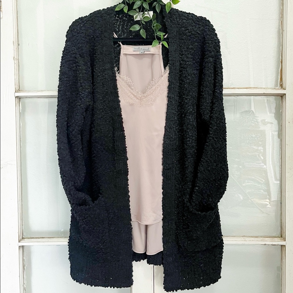 BLACK Popcorn Cardigan